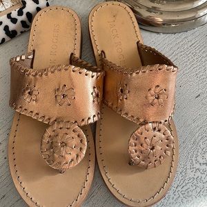 Kids Jack Rogers Rose Gold - Gently Worn maybe five times.
